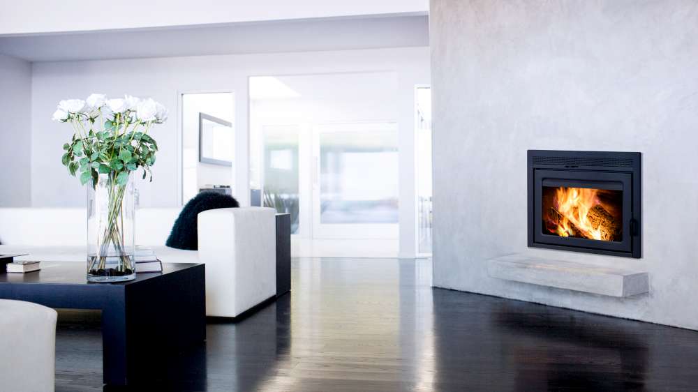 Supreme zero-clearance Galaxy contemporary wood-burning fireplace living room - We Love Fire