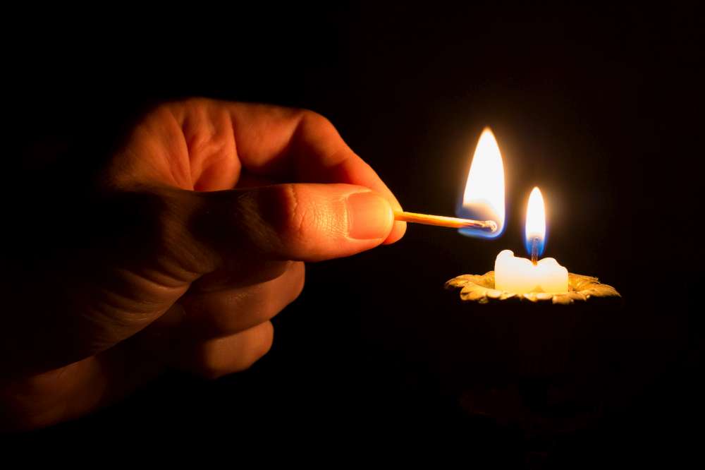 Always keep candles, matches, and/or flashlights in your house to light you during power outages.