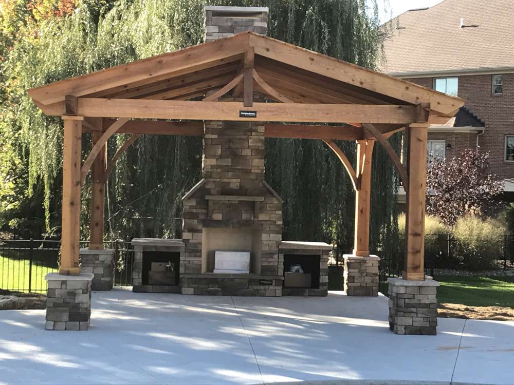 Stand alone outdoor gathering center: You can create an independent room in your backyard by setting up an outdoor gathering center.