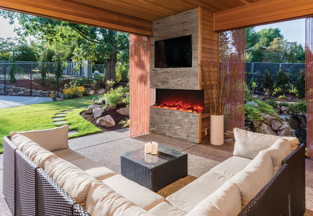 Amantii 60-TRU-VIEW-XL 3 Sided Electric Fireplace for Inside and Out