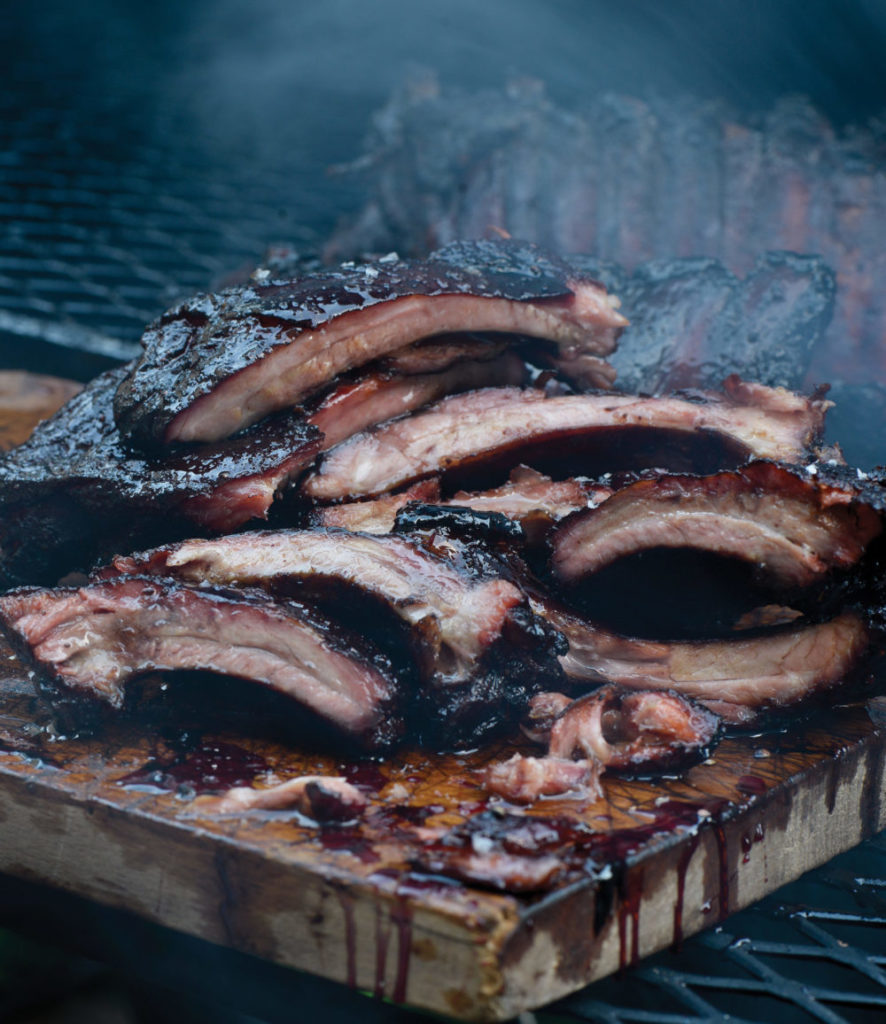 Oak-Smoked Cherry-Glazed Baby Back Ribs