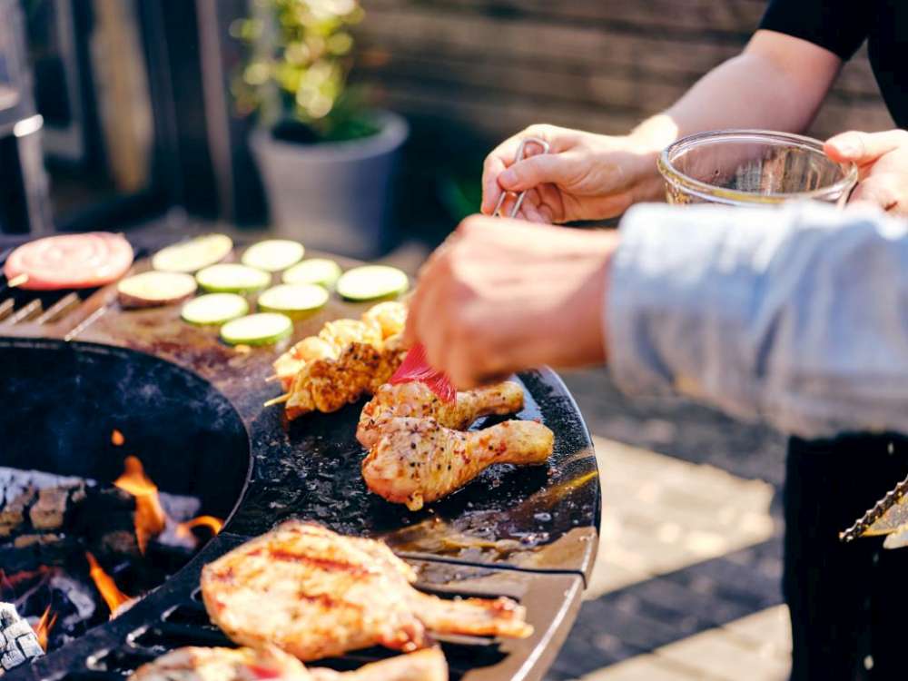 Cooking on a Hearthstone Fire Pit Grill! How to cook on your outdoor fireplace? Cooking on your firepit at home or camping!