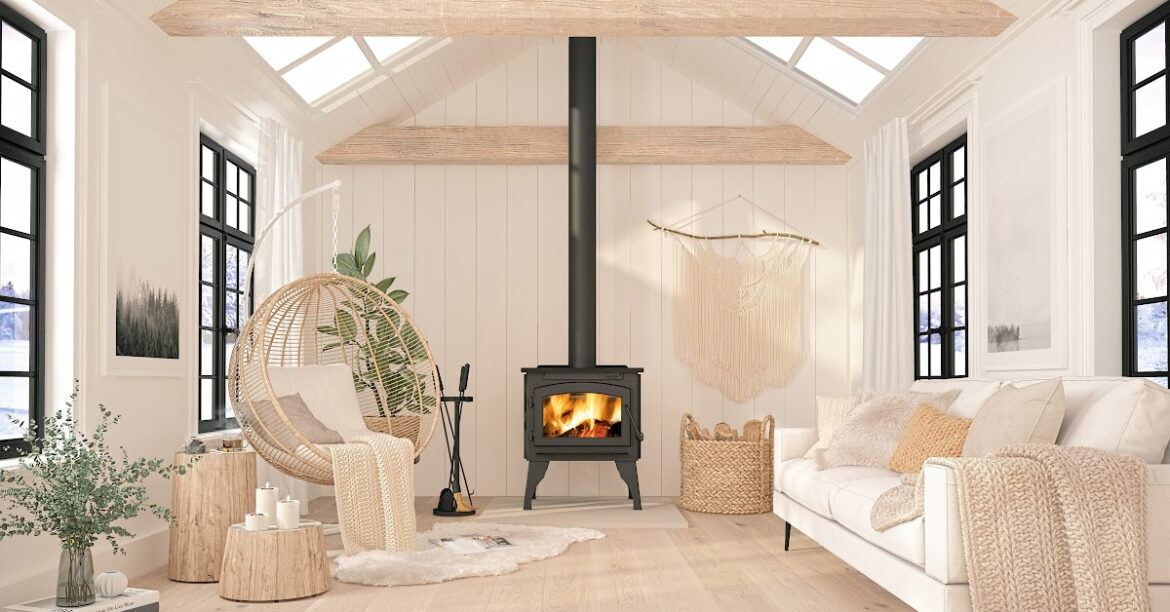 How To Create a Hygge Style Decor in Your Living Room_ - Wood stove Ambiance Outlander