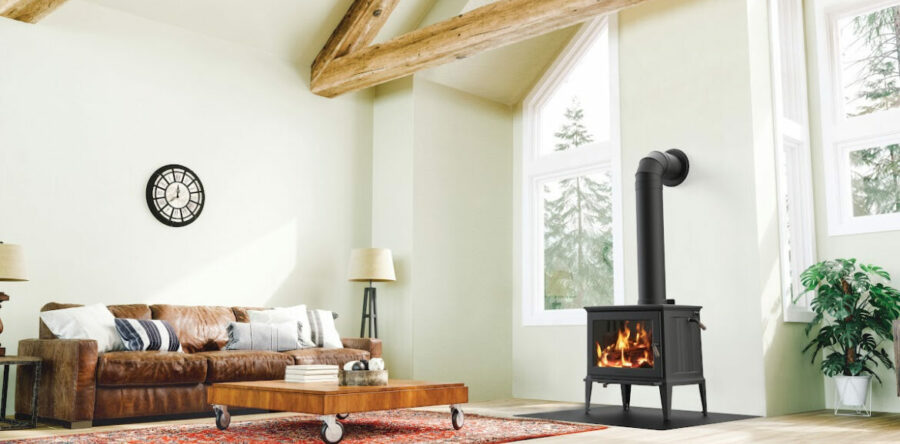How do I get rid of rust on my wood stove?